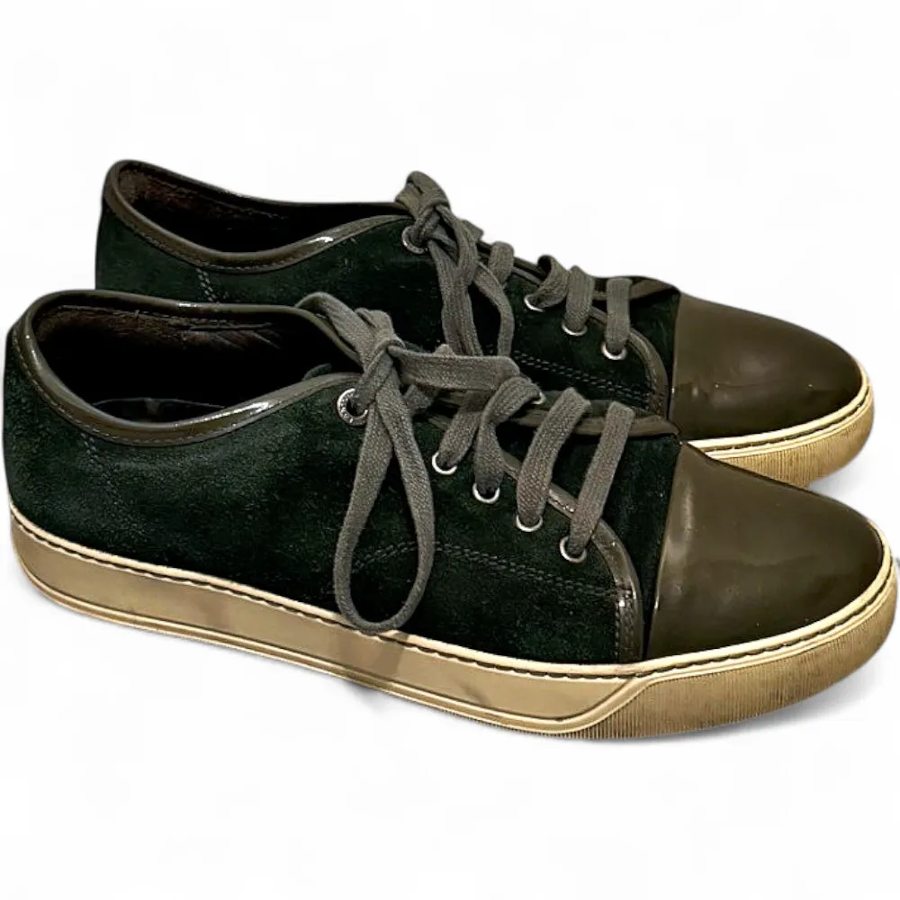 Lanvin Suede Toe Cap Sneakers