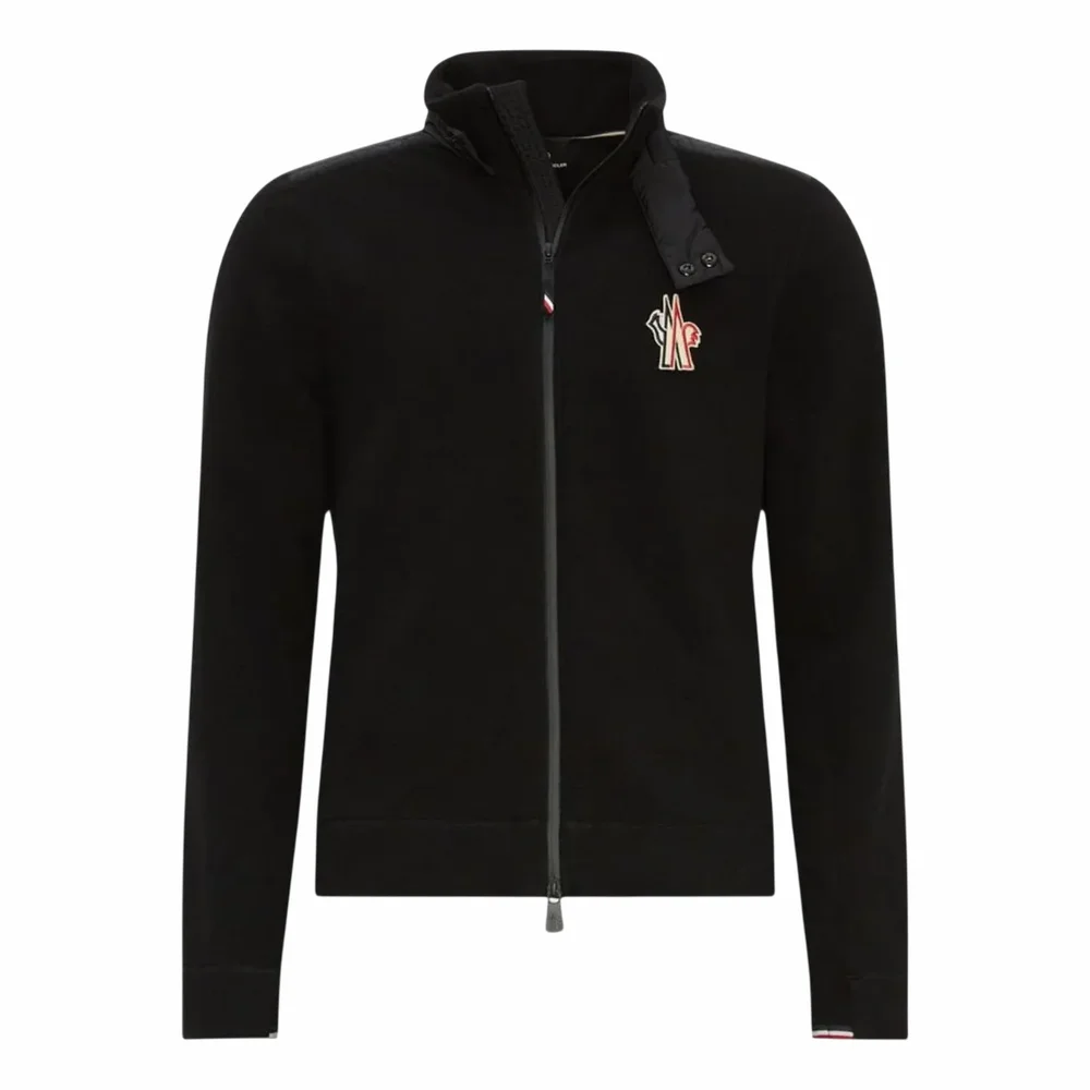 MONCLER Fleece Zip-Up Cardigan Sweatshirt