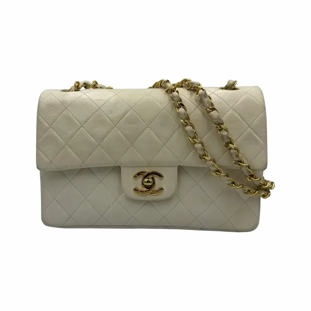 Chanel Double Flap Leather Shoulder Bag