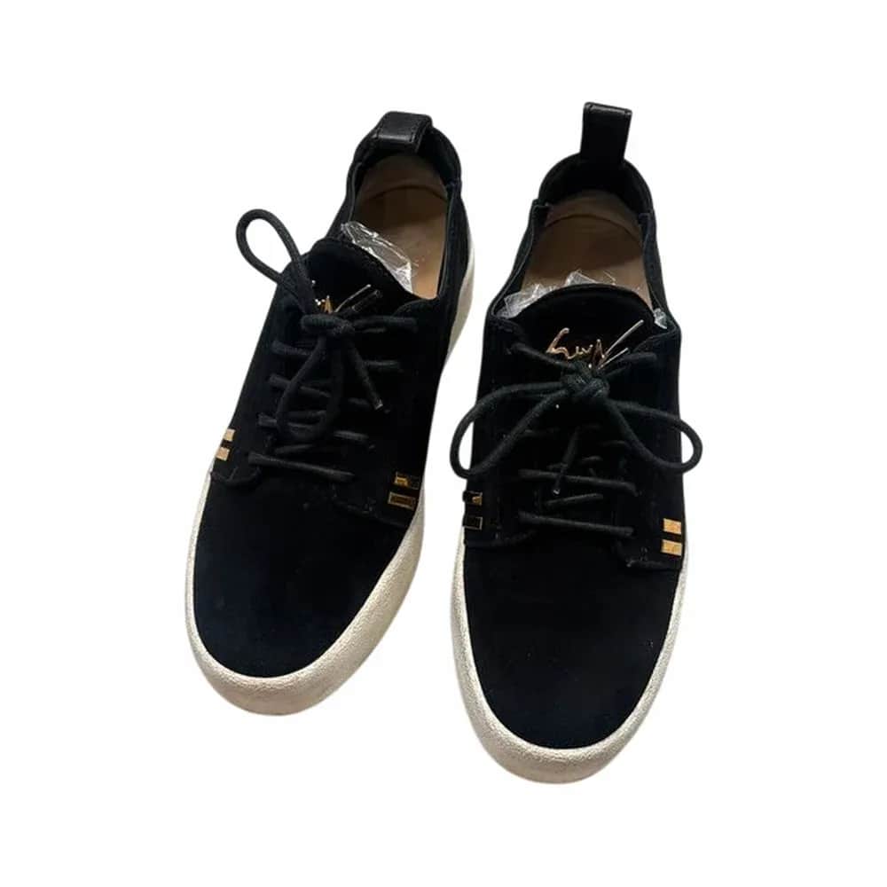 Giuseppe Zanotti Spiked Suede Low-Top Sneakers