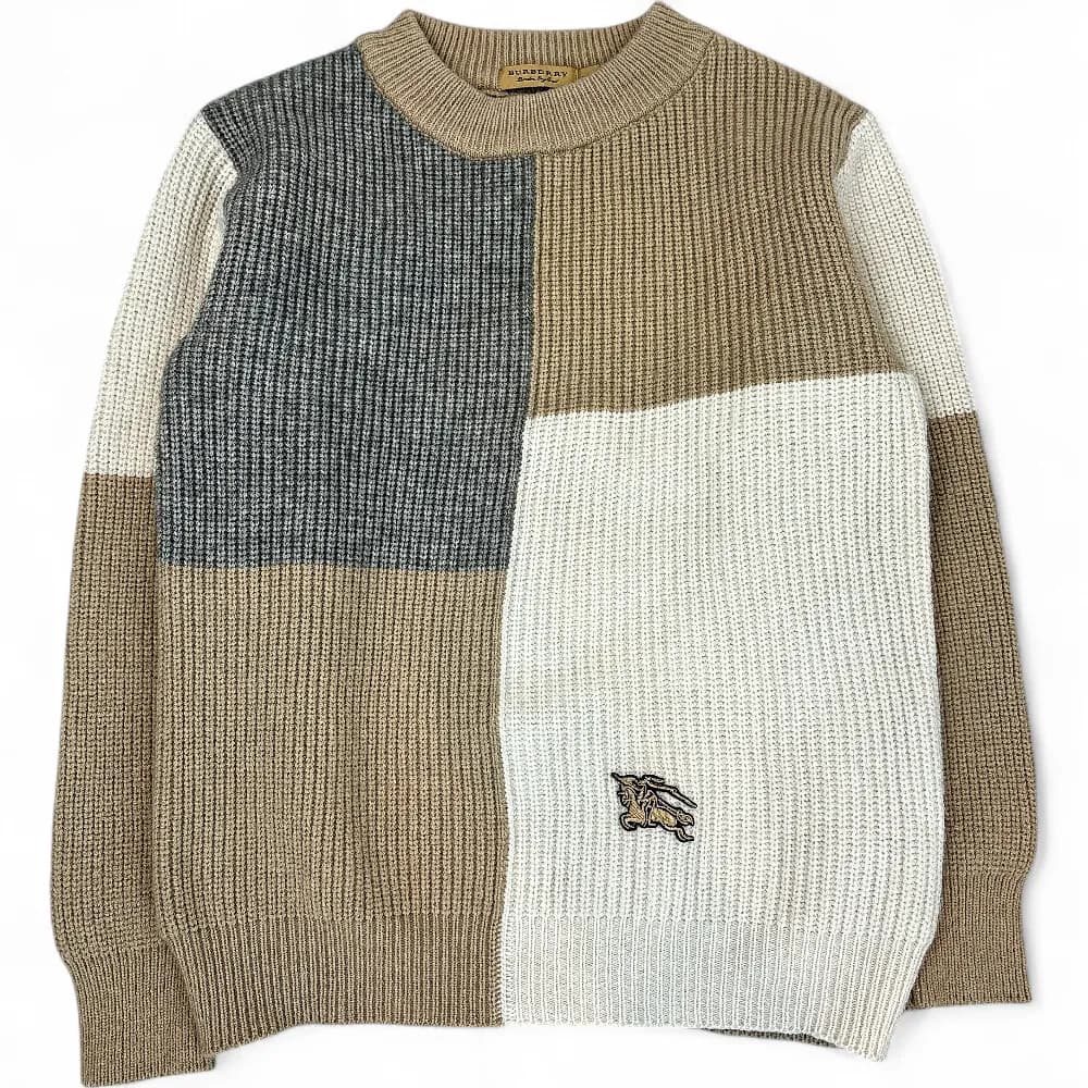 BURBERRY Color-block Ribbed Knit