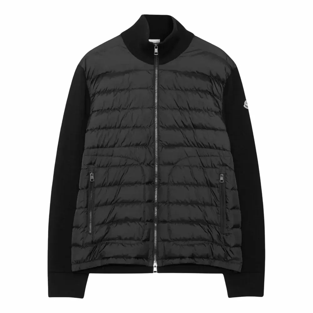 Moncler Padded Wool & Cashmere Zip-Up Cardigan