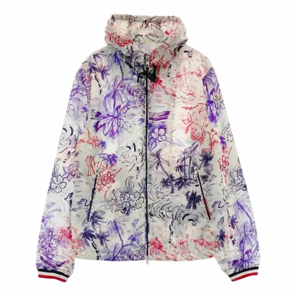MONCLER Fraser Hawaiian Print Zip Jacket