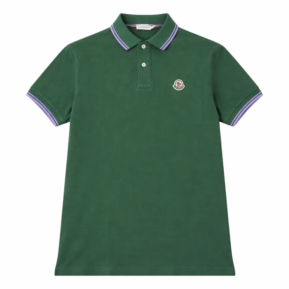 MONCLER Tricolor-Trimmed Cotton Piquet Polo Shirt