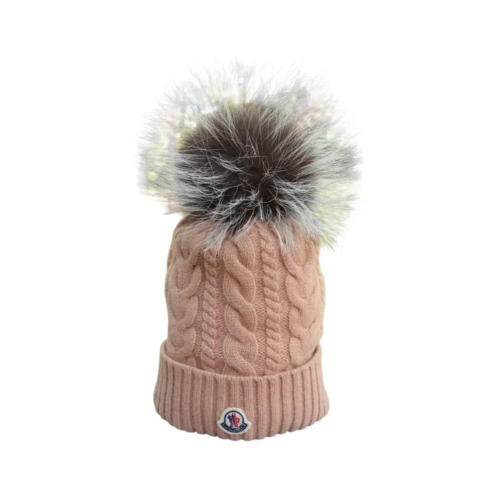 Moncler Cable Knit Pom-Pom Beanie