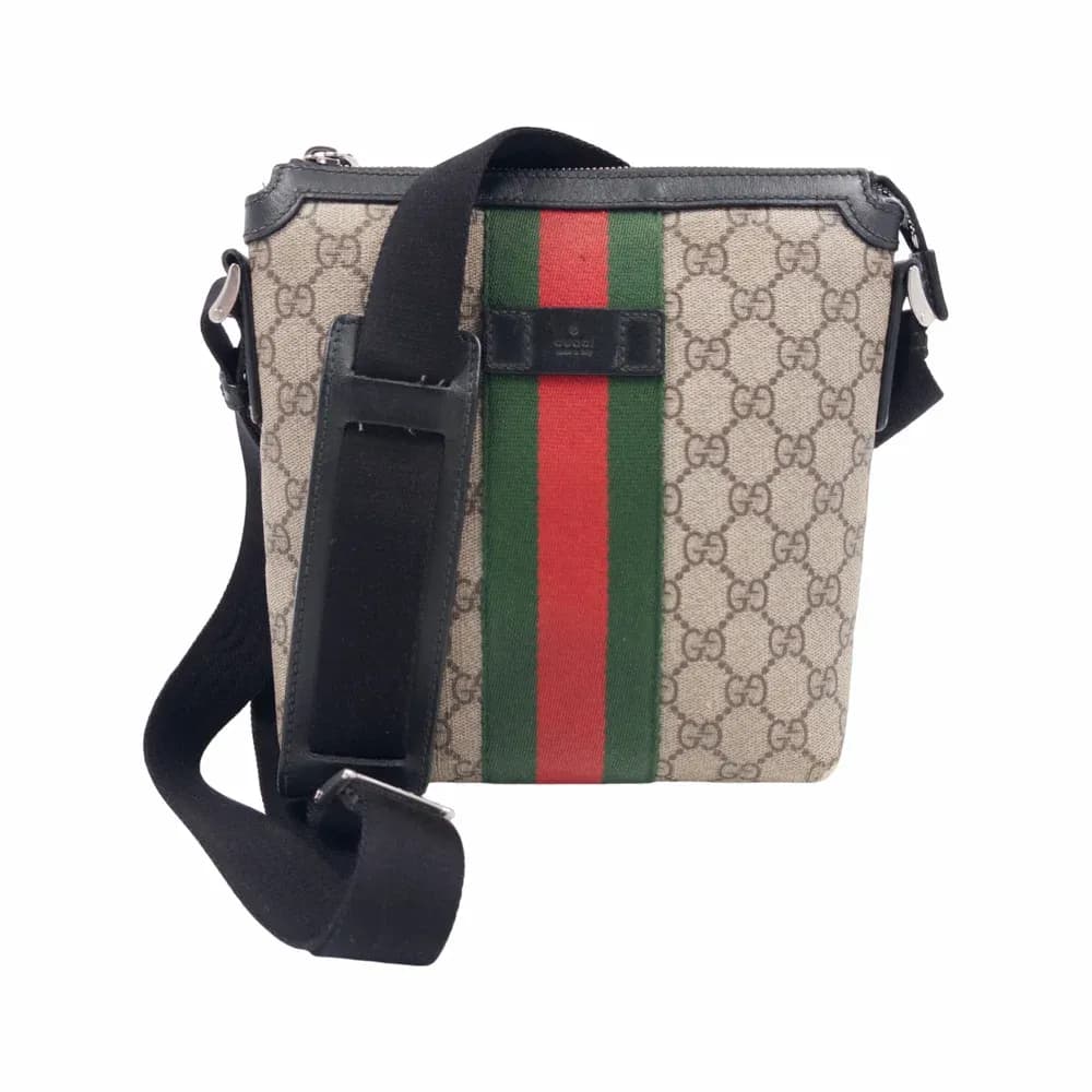 GUCCI GG Supreme Web Messenger Bag