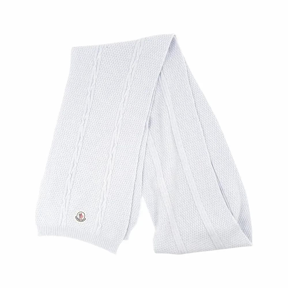 MONCLER Ribbed Cable Knit Scarf
