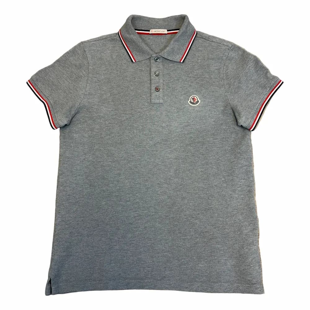 MONCLER Contrast Rib Piqué Polo Shirt