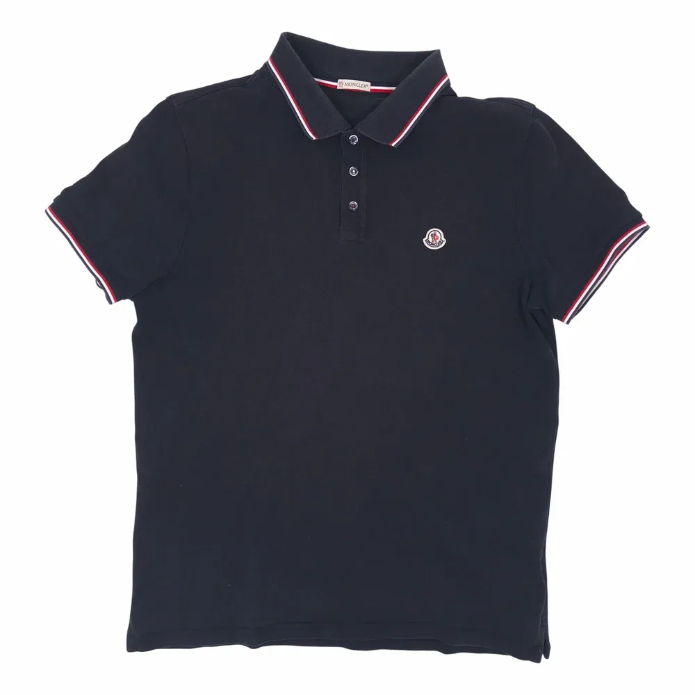 MONCLER Tricolour-Trimmed Cotton Piquet Polo Shirt