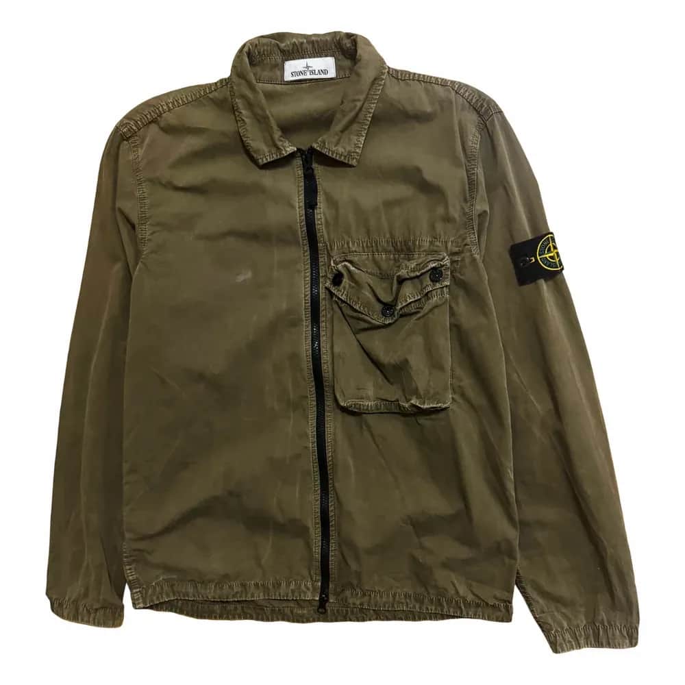 Stone Island Garment Dyed Cotton Overshirt