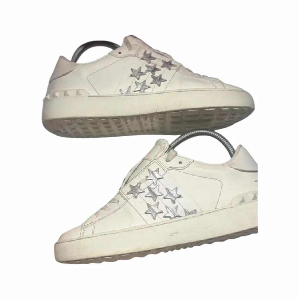 VALENTINO Rockstud Open Leather Sneakers