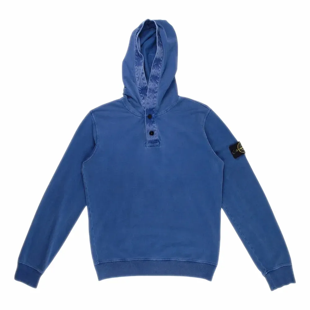 Stone Island Garment Dyed Patch Logo Hoodie