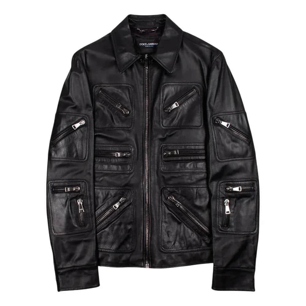 Dolce & Gabbana Multi-Zip Leather Jacket