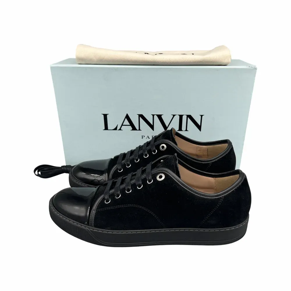 LANVIN DBB1 Patent Cap Toe Sneakers