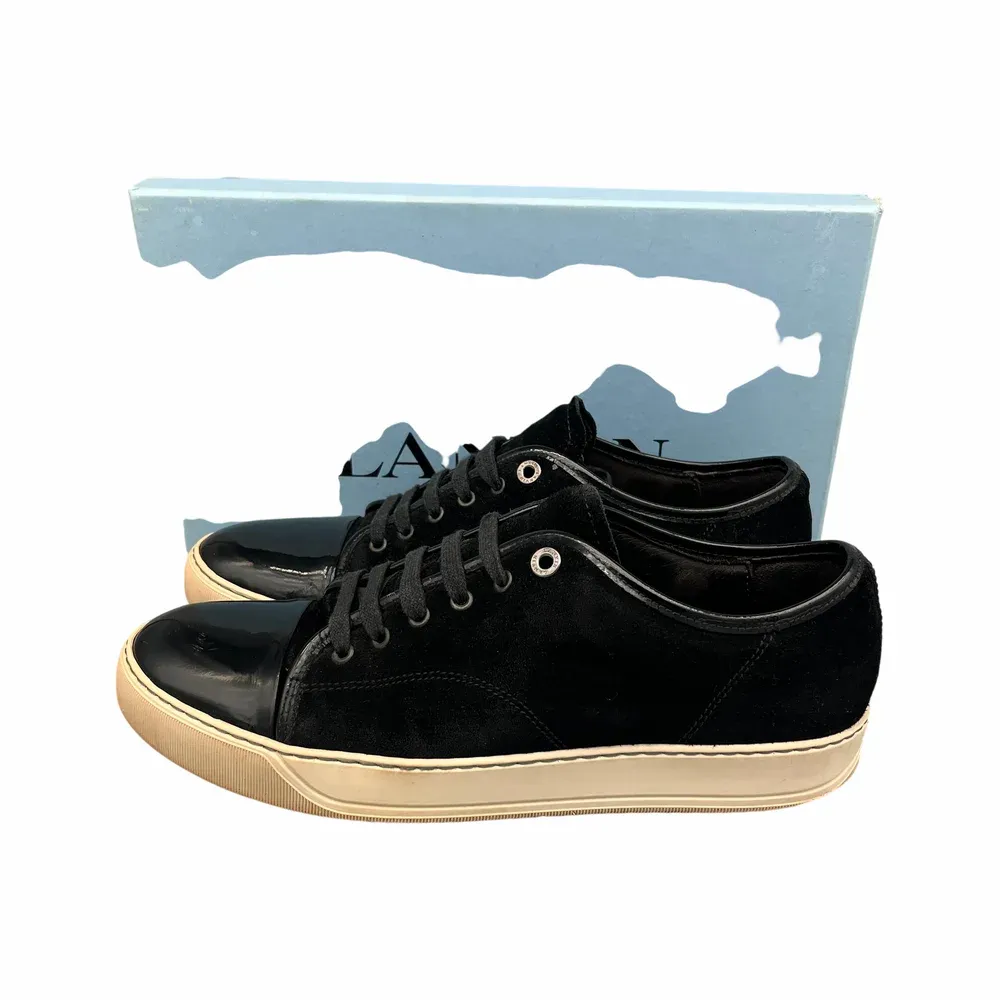 LANVIN DBB1 Patent Cap Toe Sneaker