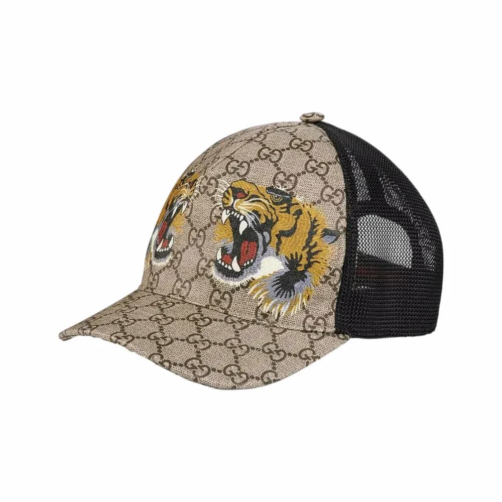 GUCCI Tiger Print GG Supreme Baseball Hat
