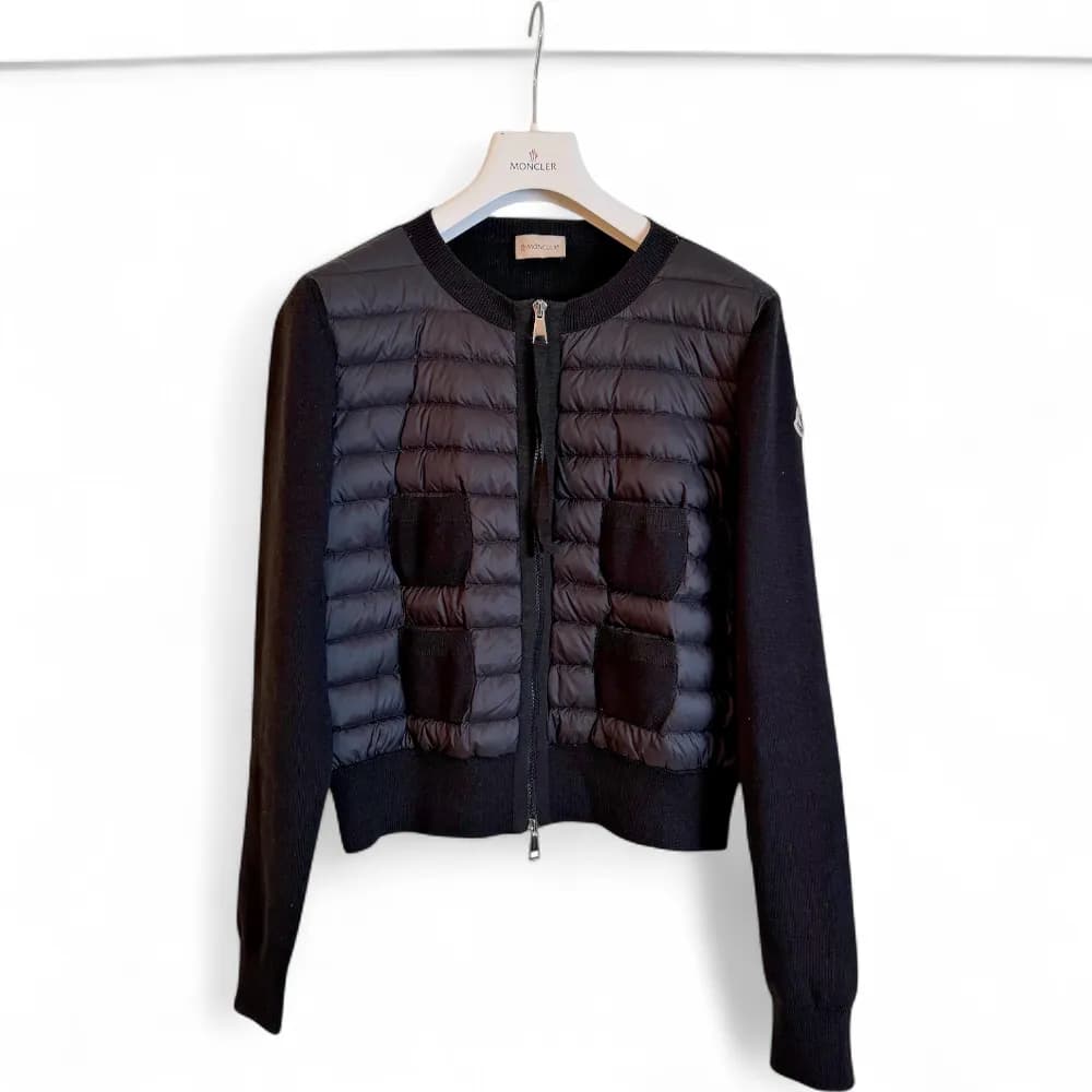 MONCLER Padded Wool Zip-Up Cardigan