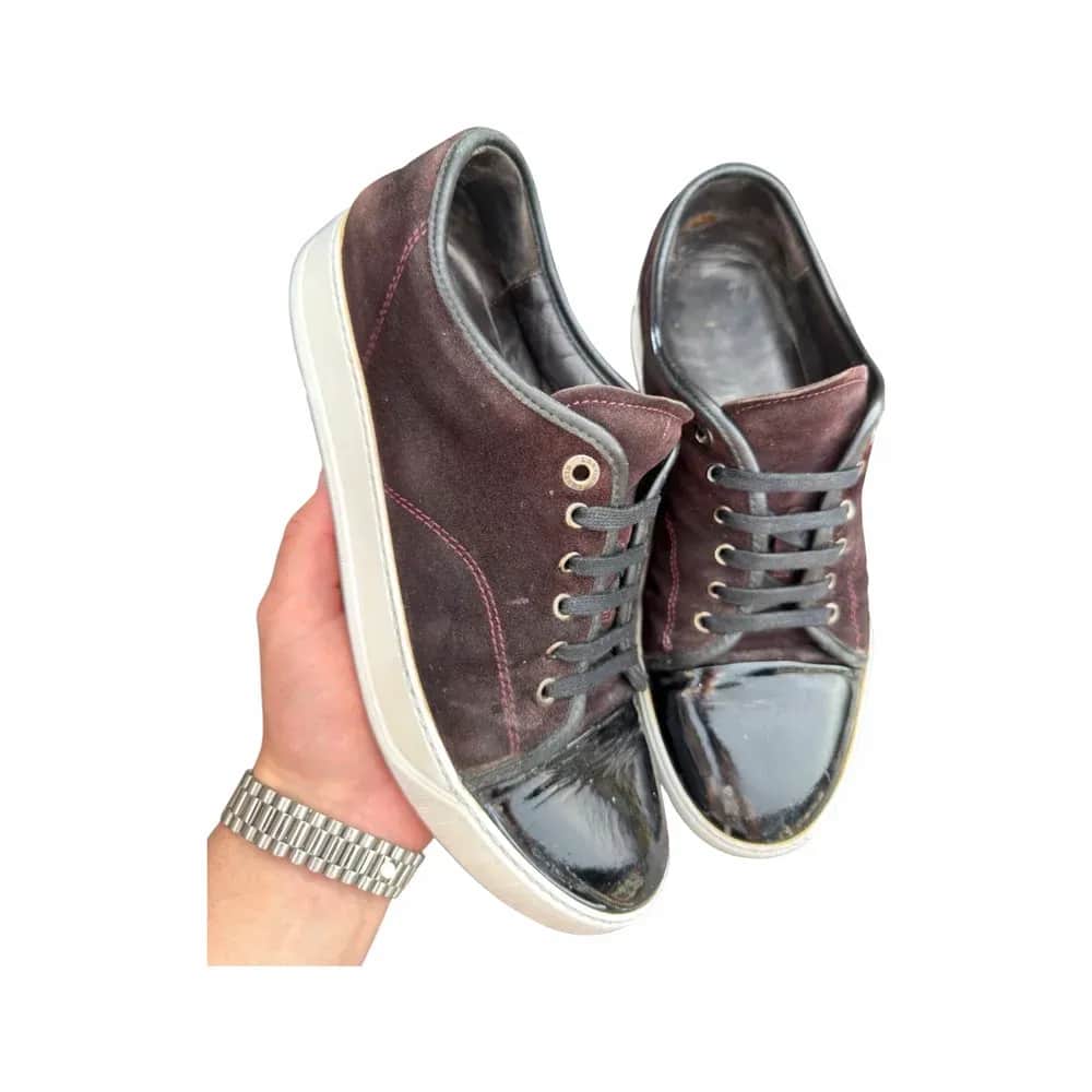 LANVIN DBB1 Patent Cap Toe Sneaker