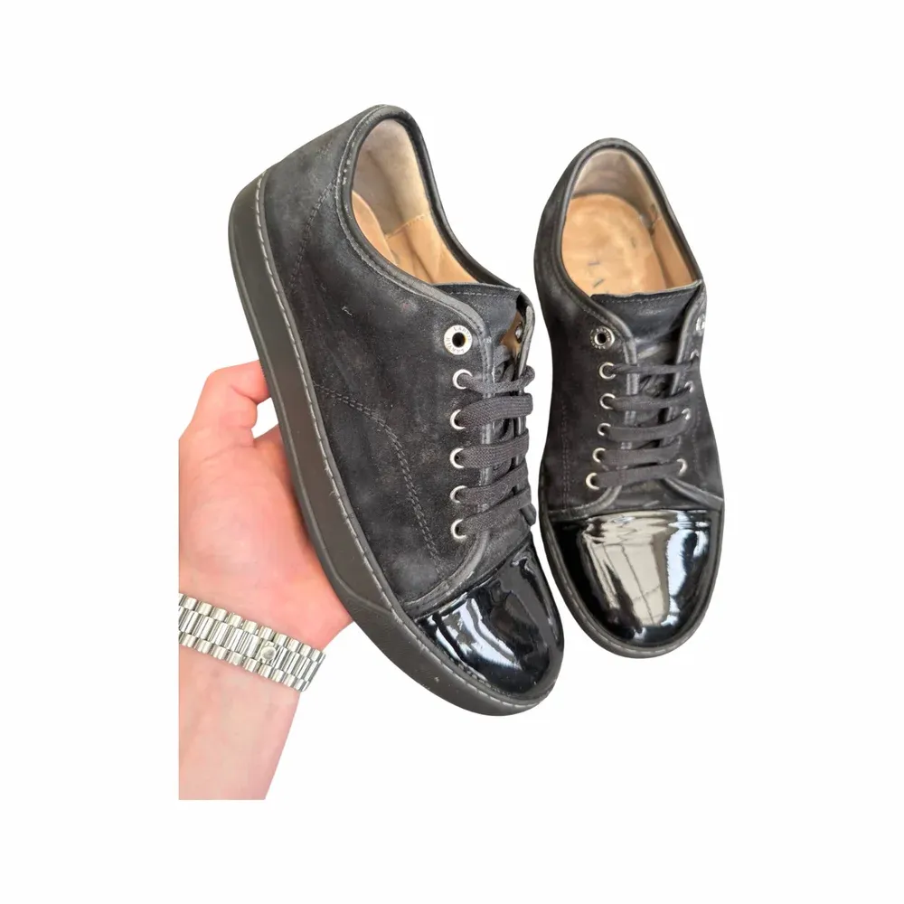 LANVIN DBB1 Patent Cap Toe Sneaker