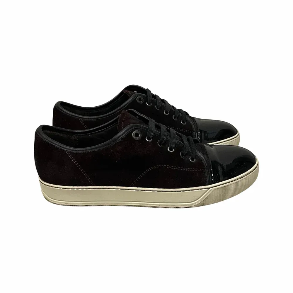 LANVIN DBB1 Patent Cap Toe Sneaker