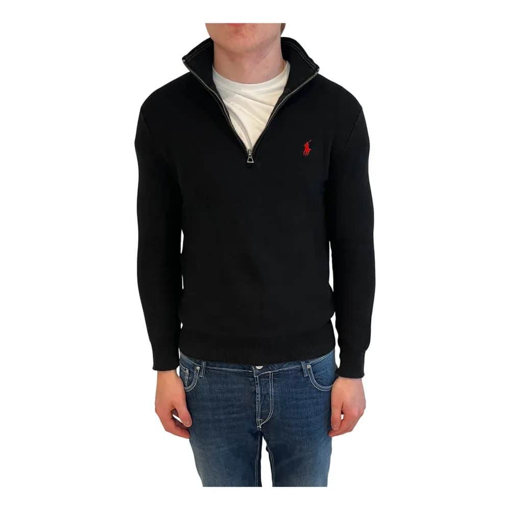 JACOB COHEN Cotton Quarter-Zip Mockneck Sweater